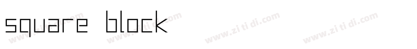 square block字体转换